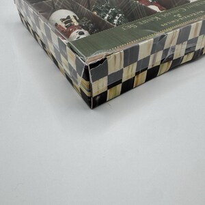 MacKenzie-Childs Holiday Canape Knife Set 4 Santa Snowman Tree Nutcracker NIB image 7