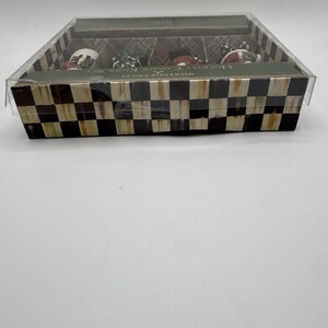 MacKenzie-Childs Holiday Canape Knife Set 4 Santa Snowman Tree Nutcracker NIB image 8