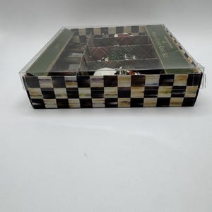 MacKenzie-Childs Holiday Canape Knife Set 4 Santa Snowman Tree Nutcracker NIB image 6