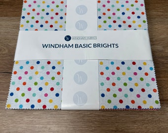 Windham Basic Brights Layer Cake precut fabric 10 inch