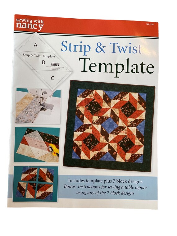 Strip and Twist Template Sewing With Nancy Etsy