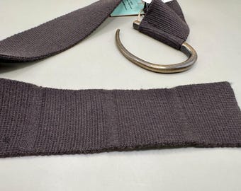 BP Studio Firenze Wool Belt 100% Virgin Wool Brass Hook Buckle Italy NWT M
