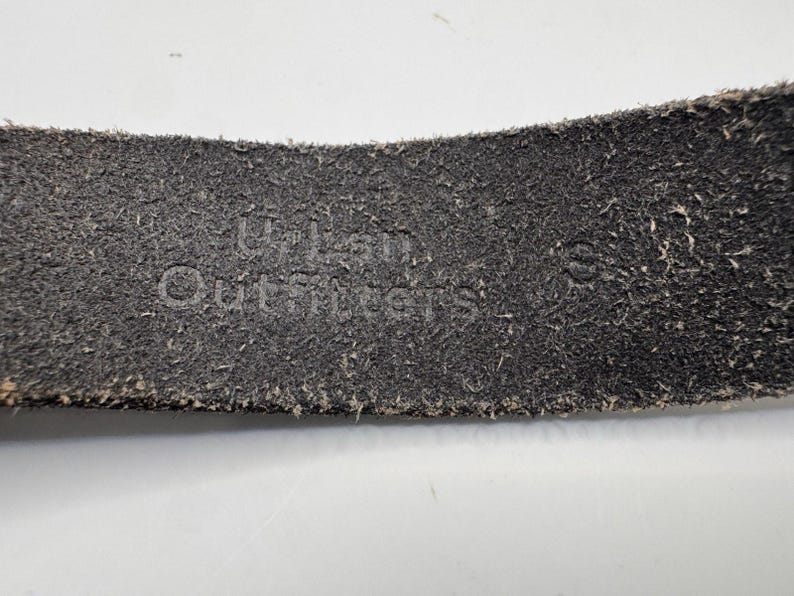 Western Cowhide Leather Belt Engraved Buckle Urban Outfitters Size 34 image 7