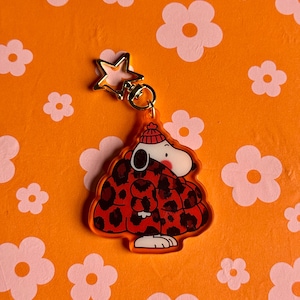 Chaveiro com casaco do Snoopy