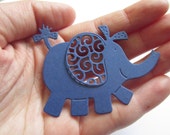 15 Baby Elephant Die Cuts Navy White Grey, Baby Boy Shower Decoration, Elephant Centerpiece, Large Elephant Cut Outs, Paper Elephants