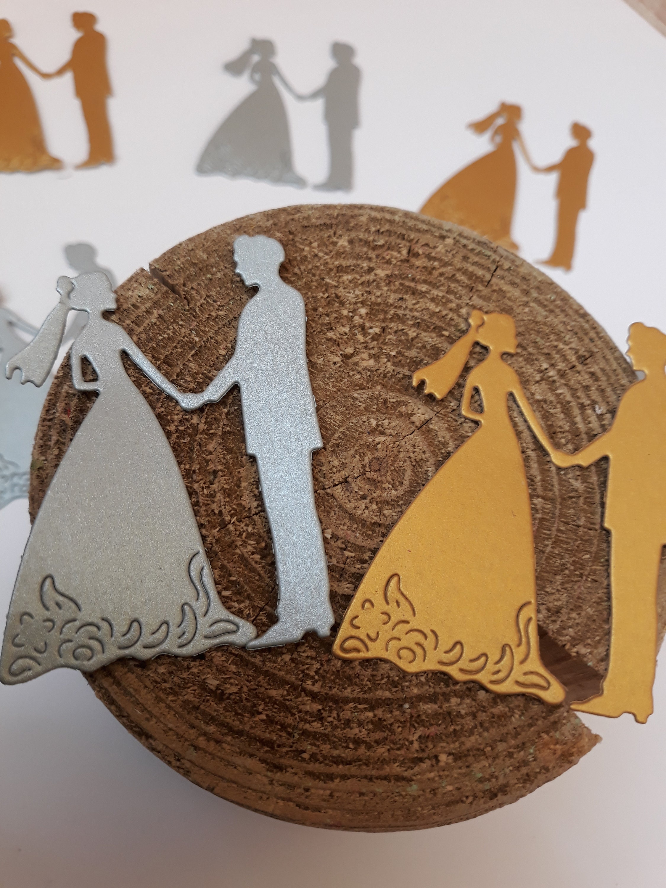 12 Wedding couple die cuts bride and groom die cuts wedding Etsy