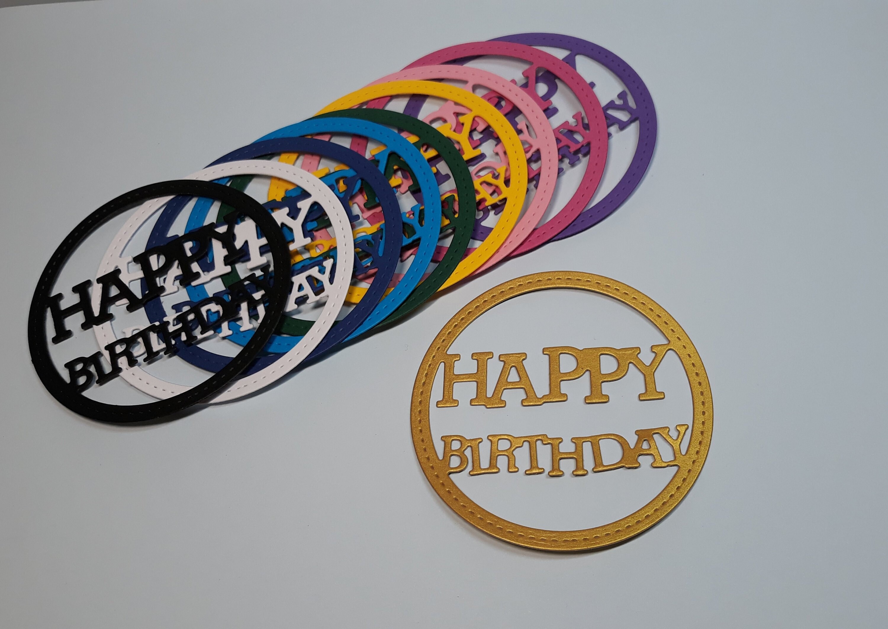 12 Happy Birthday sign die cuts Happy Birthday Paper Etsy