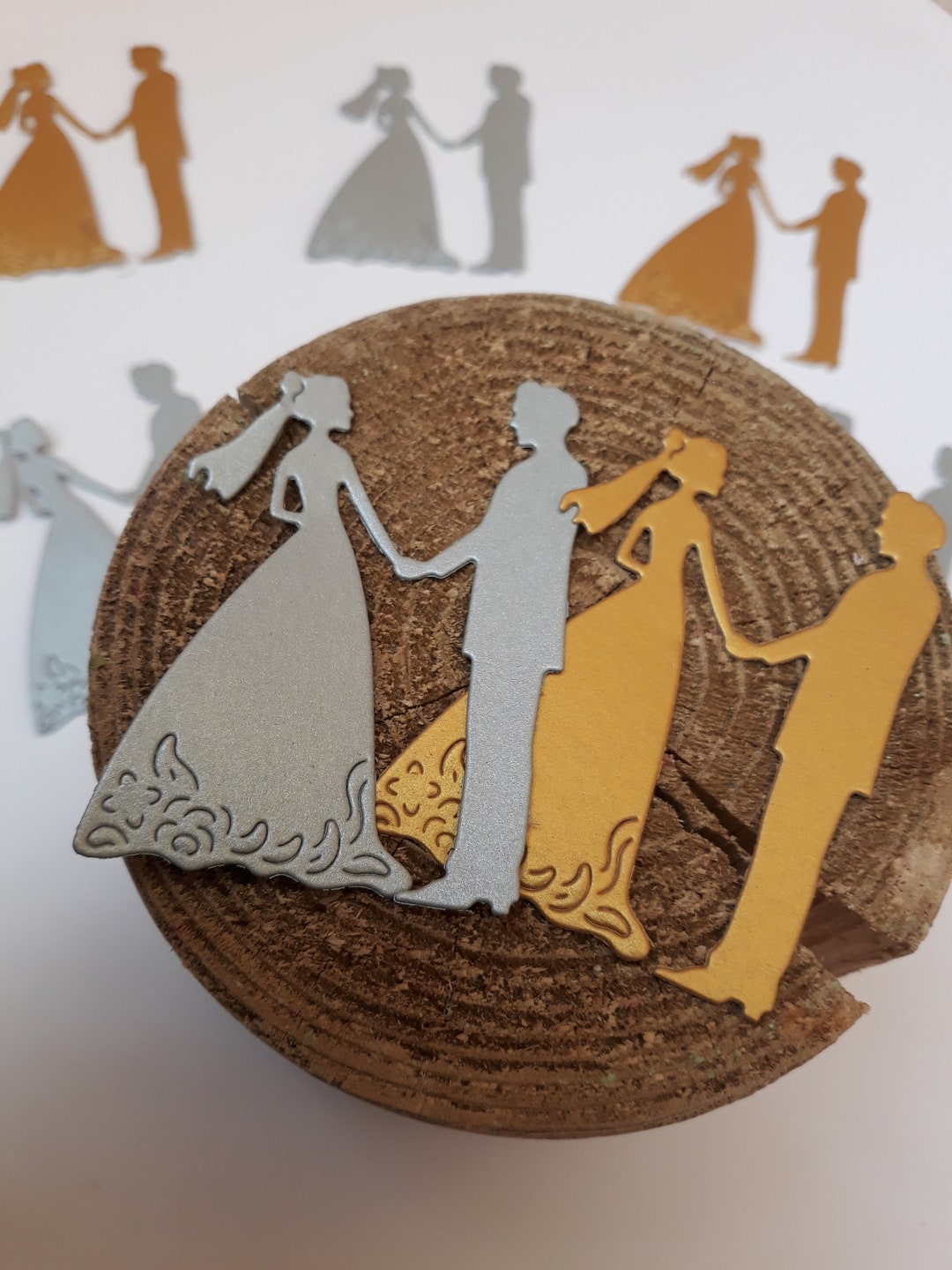 12 Wedding Couple Die Cuts Bride and Groom Die Cuts Wedding - Etsy
