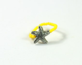 Star fish toe ring, Stretchy toe ring, Shell toe rings, Turtle toe ring