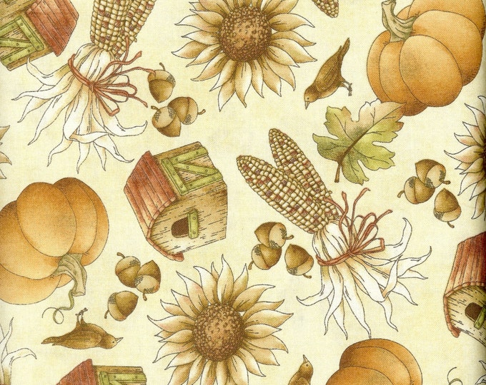 Fall Harvest 100% cotton fabric, sold by the yard  #201