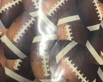 Large football 100% cotton fabric, sold by the yard