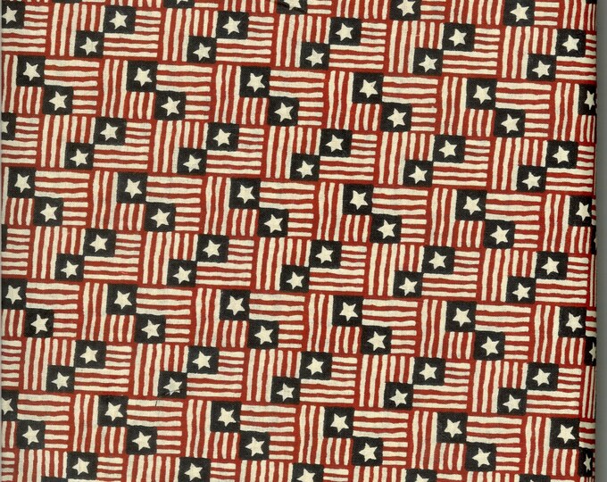 Small flags 100% cotton fabric, sold by the yard   #69