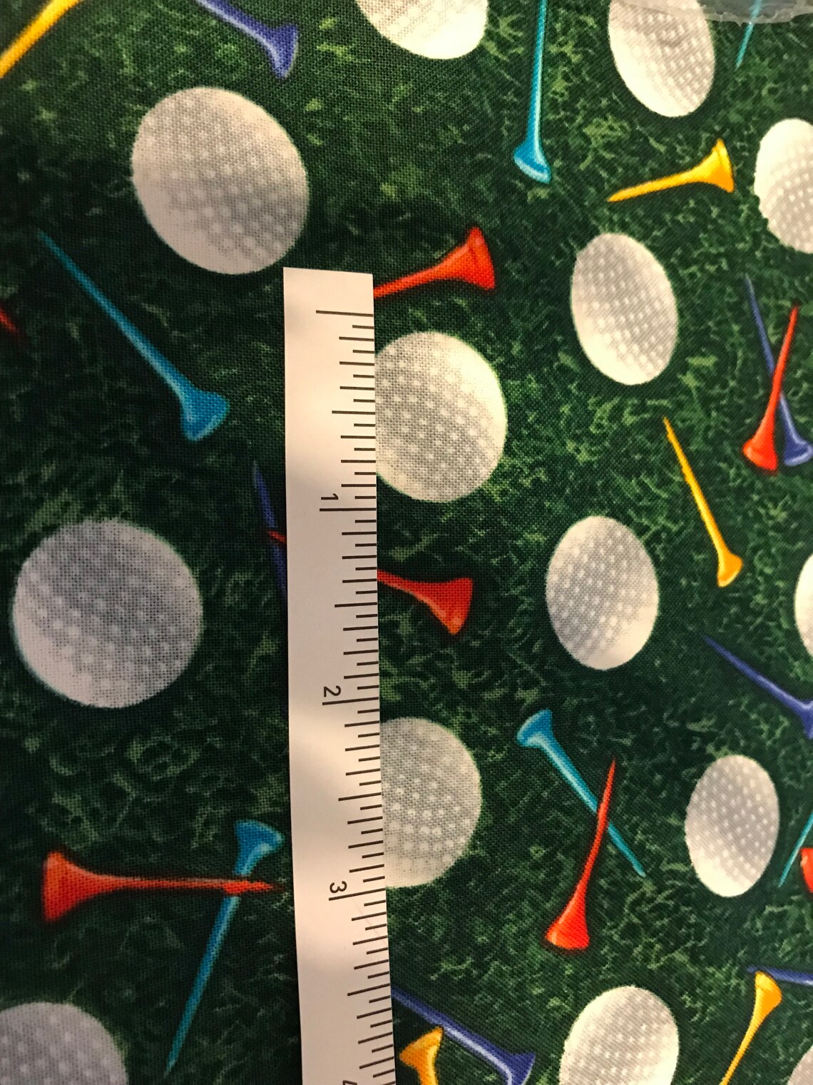 Golf Balls and Tees 100 Cotton Fabric Sold by the Yard 539 Etsy UK