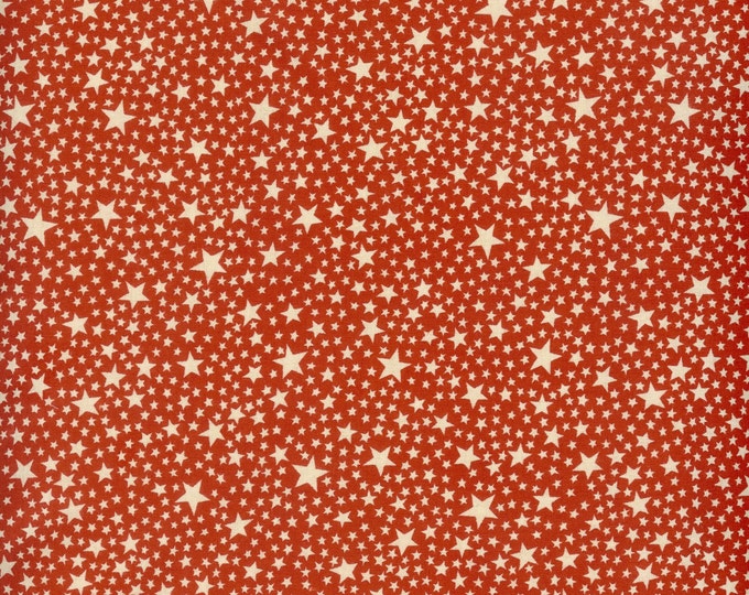 Mixed white stars on burgundy background 100% cotton fabric, sold by the yard   #81