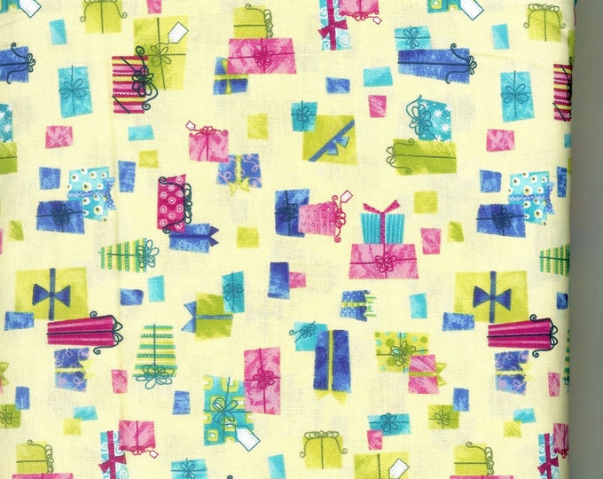 Pretty Packages 100% cotton fabric, sold by the yard  #205