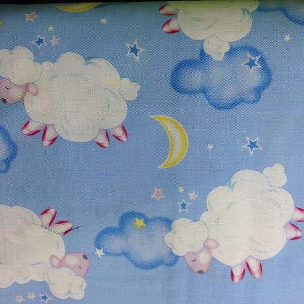 Counting Sheep 100% cotton fabric, sold by the yard  #297