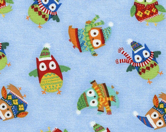 Winter Owls fabric sold by the yard   #485