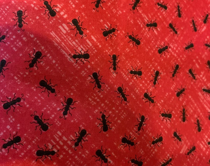 Pink ant seeds 100% cotton fabric sold by the yard