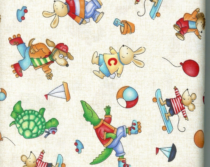 Day at the Park 100% cotton fabric- sold by the yard   #40