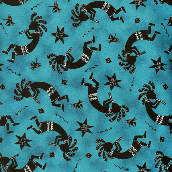 Kokopelli   100% cotton fabric, sold by the yard   #191