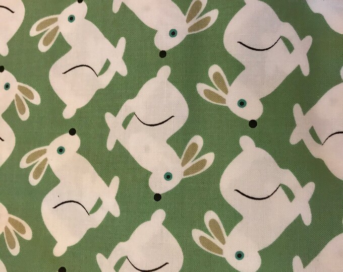 Bunnies all in a Row 100% cotton fabric, sold by the yard