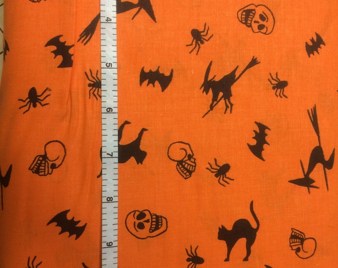 Cats and Bats Oh My! 100% cotton fabric, sold by the yard  #294