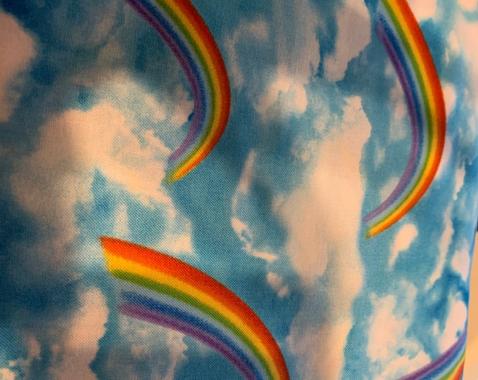 Rainbow Skies 100% cotton fabric  sold by the yard