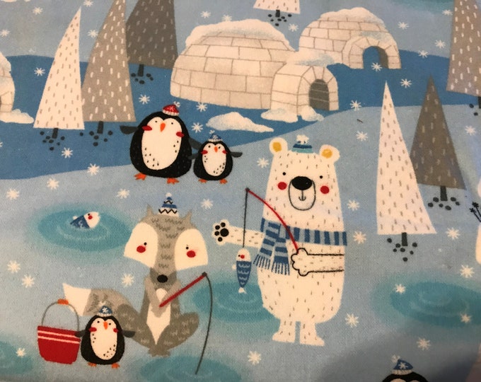 Polar Pals 100% cotton FLANNEL sold by the yard  #572F