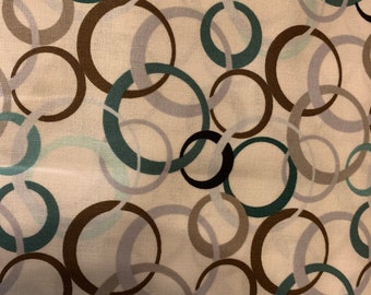 Looped Rings 100% cotton fabric  sold by the yard