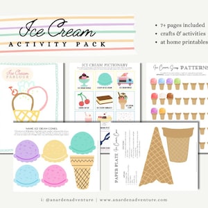 Ice Cream Activity Pack • Summer Treats Activities • Ice Cream Printables • Ice Cream Learning Set • Homeschool Learning • Digital Download
