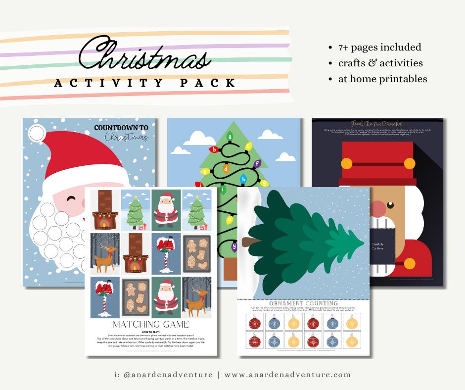 christmas-activity-pack-homeschool-printables-printable-activity-pack-christmas-craft-kit-learning-activities-digital-download-etsy