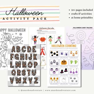 Halloween Activity Pack • Halloween Learning Set • Printable Activity Pack • Digital Download
