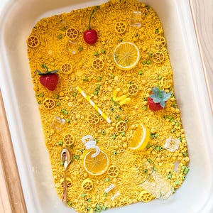 LEMONADE Pour + Play Bag - Lemonade Stand Sensory Play Kit - Lemons Learning Kit - Summer Lemonade Kit - Pour and Explore -Montessori Play