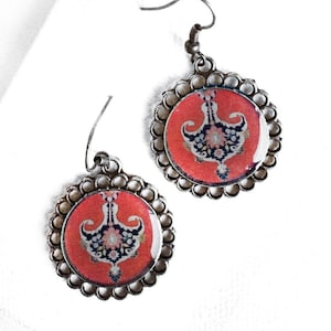 TORANJ Persian oriental vintage earrings, Middle Eastern traditional historical jewelry, tribal folk, ethnic gift, handcrafted mom present