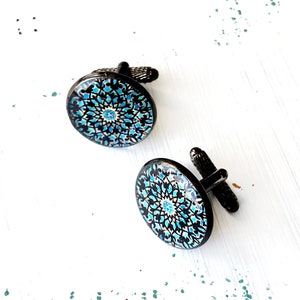 NIRVANA Persian cufflinks gift for men, dad gift, Persian Wedding, Men’s Cuff-links, father&#39;s day, Groom suit accessory, gift for boyfriend