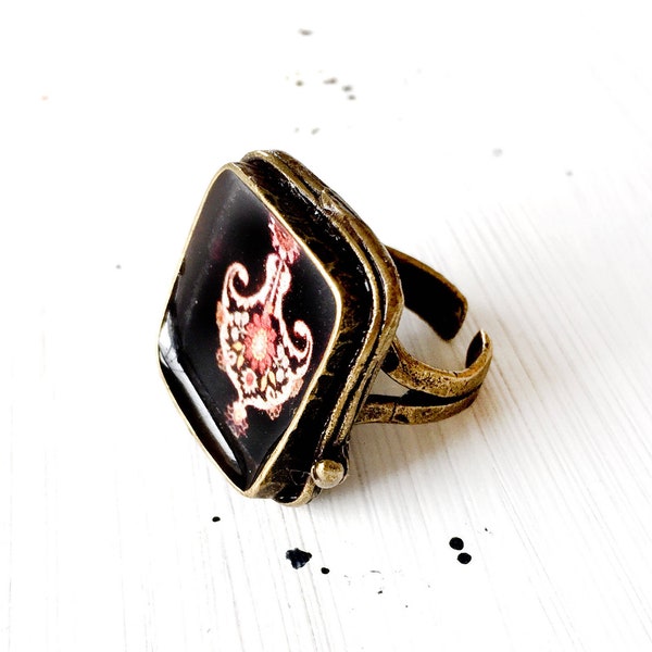 TOORAN adjustable Middle eastern oriental ring, Persian gift, cameo jewelry, gift ideas for mom wife teacher, girlfriend birthday present