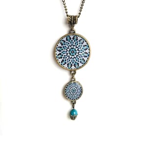 SEPIDEH Persian mandala necklace birthday present,  necklace, birthday gift for her, Middle eastern folk necklace, holiday Xmas gift