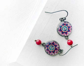 SIMIN tiny cute Persian lightweight earrings, Ethnic folk gift for her, anniversary mothers day birthday valentines day Christmas gift idea