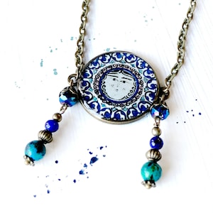 ROXANA Persian oriental necklace gift, bohemian jewelry, Middle Eastern historical jewelry, tribal ethnic folk vintage gift, hipster fashion