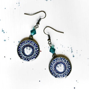 ROXANA Persian oriental Middle Eastern earrings, historical jewelry, Tribal ethnic folk vintage gift, hipster bohemian jewelry