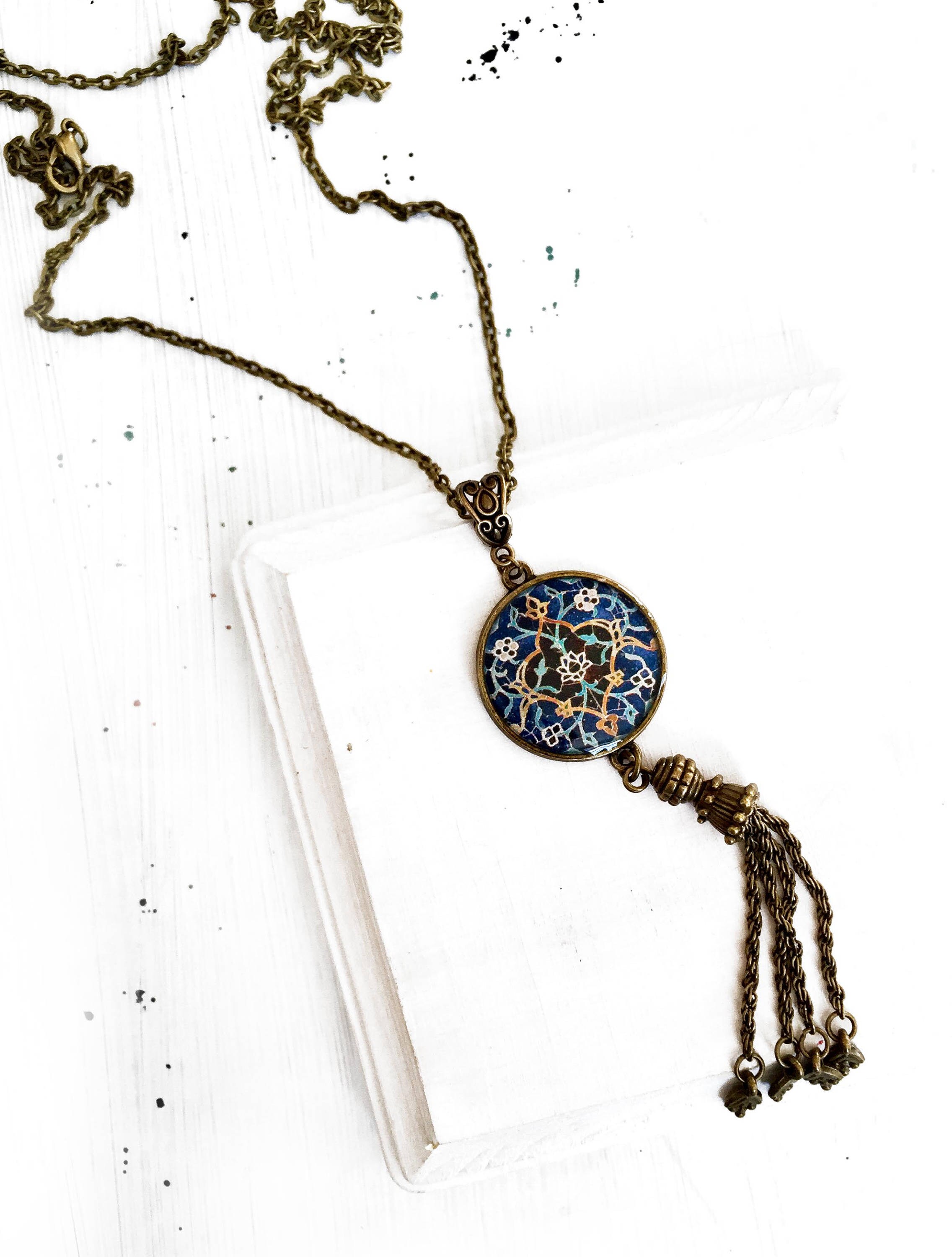 SAHAR oriental Persian tassel necklace birthday present, fringe