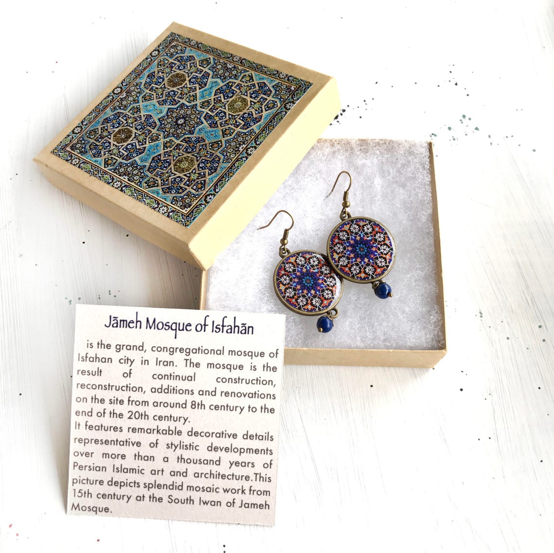 HOMA Tassel Necklace persian Tile Design Persian Jewelry Etsy