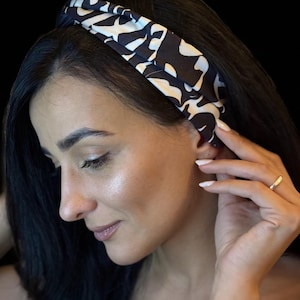 ESHGH twisted headband with Persian calligraphy, Persian pattern, yoga headband, Boho headband, Bohemian accessory, gift for her