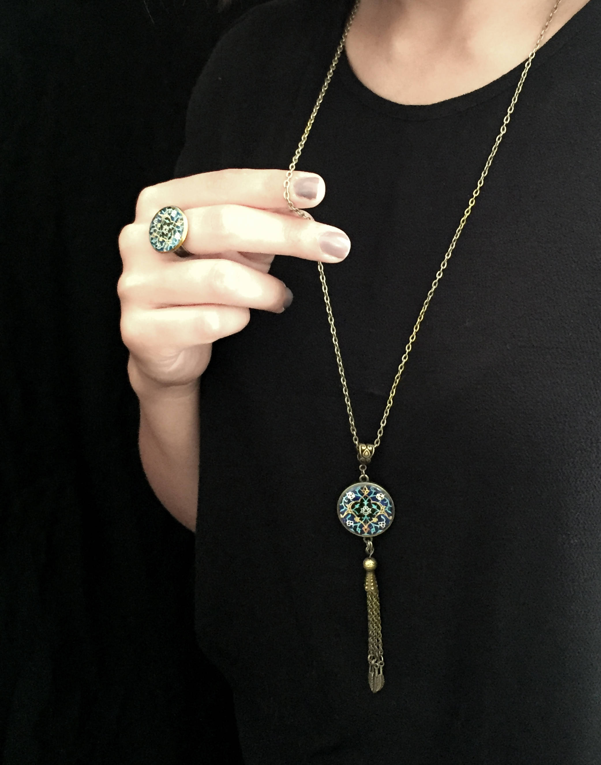 SAHAR oriental Persian tassel necklace birthday present, fringe