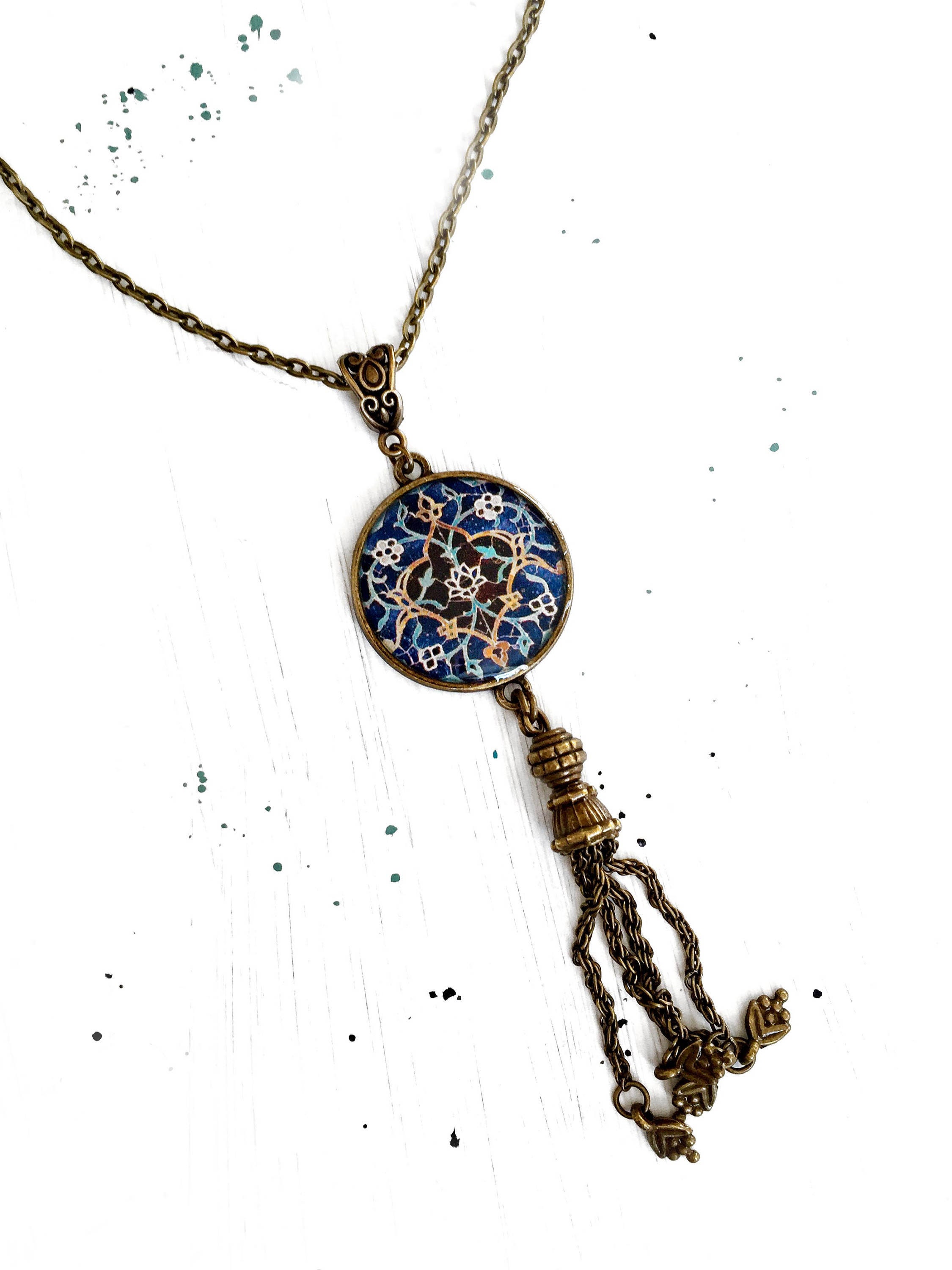 SAHAR oriental Persian tassel necklace birthday present, fringe