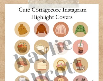 Cute Cottagecore Instagram Highlight Covers | 24 Cozy Designs | Autumn IG Covers |