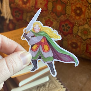 Shieldmaiden Sticker | No Man | Warrior Princess Illustration | Original Artwork | Waterproof | 3&quot; x 3&quot;