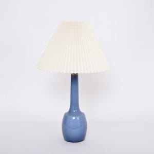 Mid-Century Danish Blue Table Lamp by Esben Klint for Holmegaard