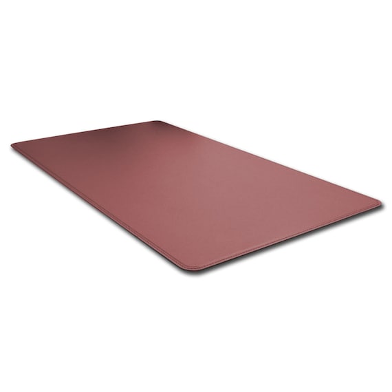 Office Desk Pad Made Of Burdy Red Leather Rounded Corners Office Desk Pad Made Of Burdy Red, Round Corner Desk Pad
