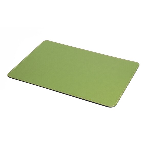 Office Desk Pad Made Of Green Real Leather Rounded Corners Office Desk Pad Made Of Green Real